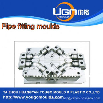 Plastic mold supplier for standard size bend pipe fitting moulds in taizhou China